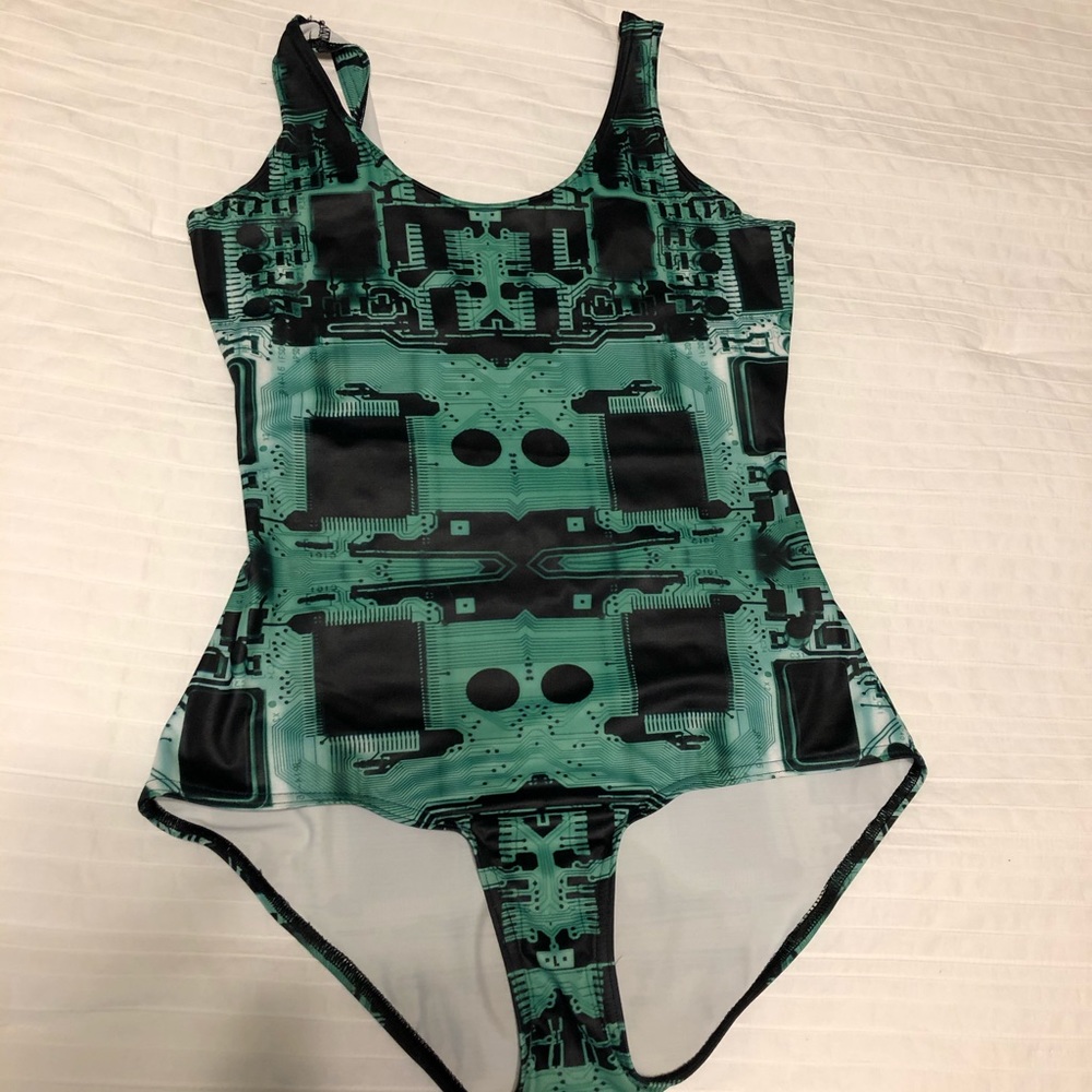 Black milk green circuit swim